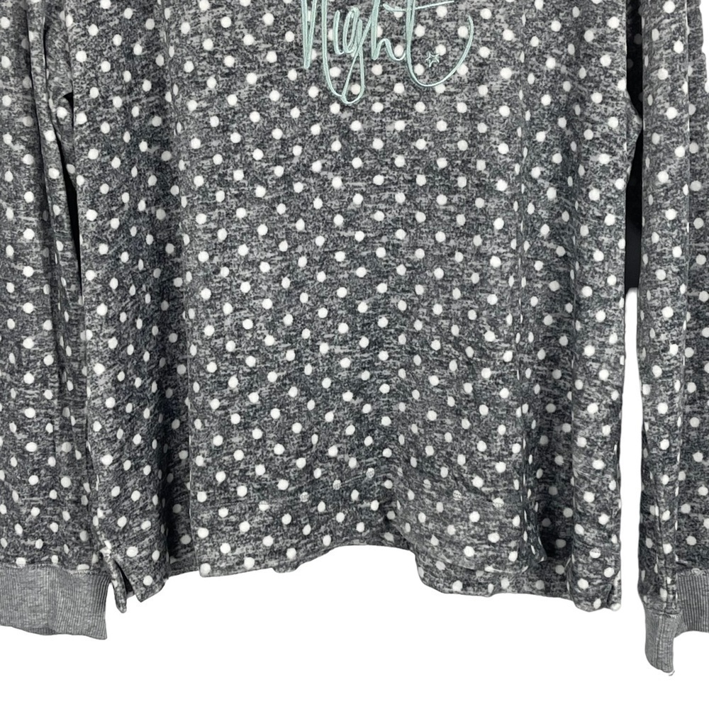 JANE & BLEECKER NIGHTY NIGHT FUZZY POLKA DOT MATCHING PAJAMA PJ SET - Picture 8 of 14
